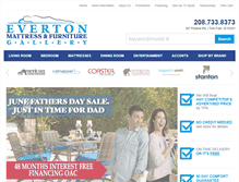 Tablet Screenshot of evertonmattress.com